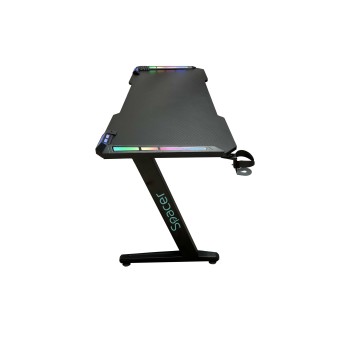 BIROU GAMING Spacer, dimensiuni 1400 x 600 x 18 mm, blat MDF invelit in fibra de carbon, suport casti, suport cana/pahar, picioare reglabile manual, RGB, telecomanda wireless 46501472 