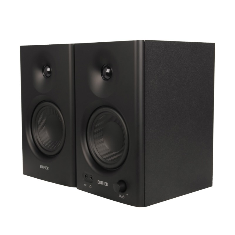 BOXE EDIFIER 2.0, RMS:  42W (2 x 21W), studio monitor, volum, bass, treble, intrare jack 6.35 TRS balanced, RCA, iesire casti, black, 