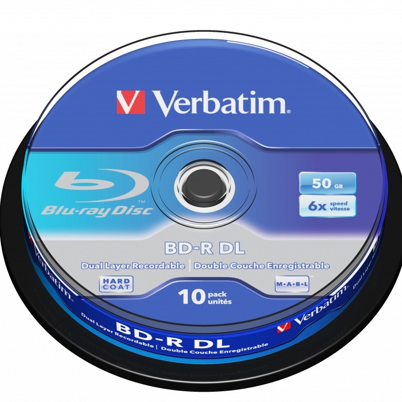 BLANCURI  Verbatim BD-R VERBATIM DL 6X 50GB WHITE BLUE 10SP, 