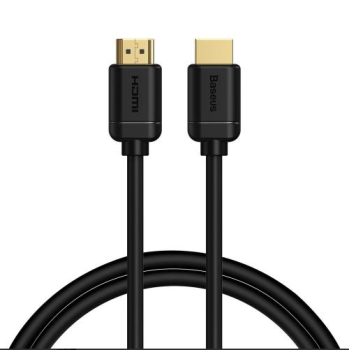 CABLU video Baseus HD Series, HDMI (T) la HDMI (T), rezolutie maxima 4K UHD (3840 x 2160) la 60 Hz, conectori auriti, 1m, negru 