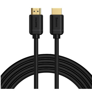 CABLU video Baseus HD Series, HDMI (T) la HDMI (T), rezolutie maxima 4K UHD (3840 x 2160) la 60 Hz, conectori auriti, 3m, negru 