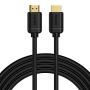 CABLU video Baseus HD Series, HDMI (T) la HDMI (T), rezolutie maxima 4K UHD (3840 x 2160) la 60 Hz, conectori auriti, 3m, negru 
