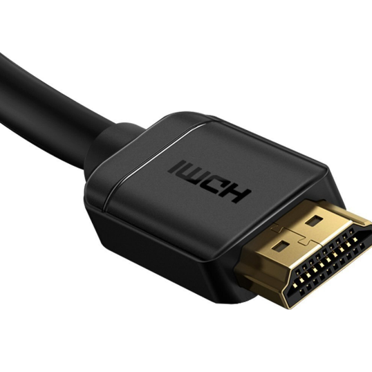 CABLU video Baseus HD Series, HDMI (T) la HDMI (T), rezolutie maxima 4K UHD (3840 x 2160) la 60 Hz, conectori auriti, 3m, negru 
