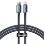 CABLU alimentare si date Baseus Crystal Shine, Fast Charging Data Cable pt. smartphone, USB Type-C la Lightning Iphone PD 20W, 1.2m, negru 