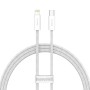CABLU alimentare si date Baseus Dynamic, Fast Charging Data Cable pt. smartphone, USB Type-C la Lightning Iphone PD 20W, braided, 1m, alb 
