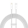 CABLU alimentare si date Baseus Dynamic, Fast Charging Data Cable pt. smartphone, USB Type-C la Lightning Iphone PD 20W, braided, 2m, alb 