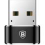 ADAPTOR Baseus Mini, USB Type-C(M) la USB 2.0(T), negru 