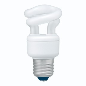 BEC fluorescent Panasonic, soclu E27, putere 8W, forma spirala, lumina alb rece, alimentare 220 - 240 V, 