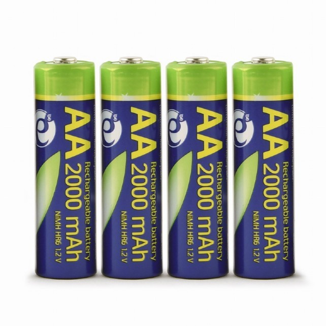 ACUMULATOR GEMBIRD  AA (R6), 1.2V NiMH  2000mAh, 4 buc., 