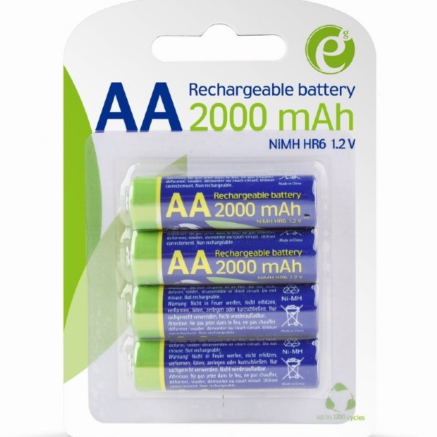 ACUMULATOR GEMBIRD  AA (R6), 1.2V NiMH  2000mAh, 4 buc., 