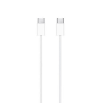 CABLU alimentare si date smartphone Apple, USB Type-C (T) la USB Type-C (T), cauciuc, lungime 1 m, alb, 