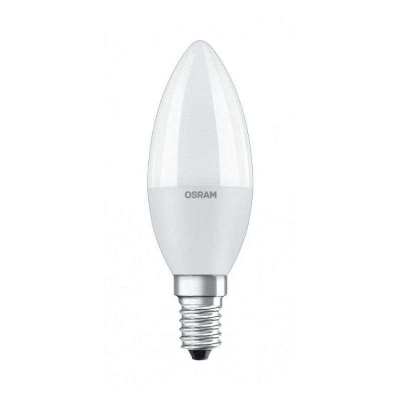 BEC LED Osram, soclu E14, putere 7W, forma lumanare, lumina alb calda, alimentare 220 - 240 V, 