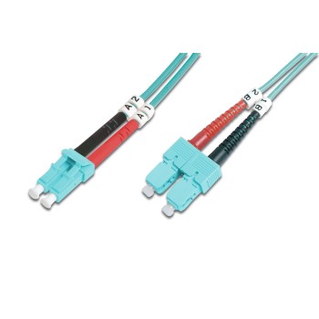 DIGITUS DK-2532-02/3 Fiber Optic Patch Cord LC/SC 2m duplex Multimode OM3 