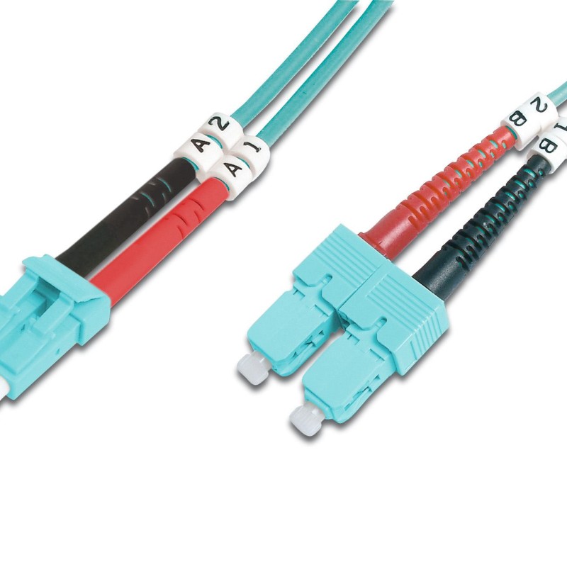 DIGITUS DK-2532-02/3 Fiber Optic Patch Cord LC/SC 2m duplex Multimode OM3 
