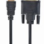 CABLU video GEMBIRD, adaptor HDMI (T) la DVI-D SL (T), 3m, conectori auriti, negru, 