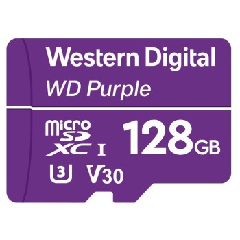 WD Purple 128GB Surveillance microSD XC Class - 10 UHS 1, 