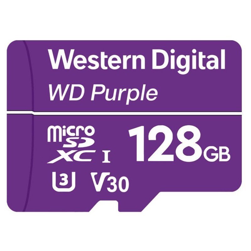 WD Purple 128GB Surveillance microSD XC Class - 10 UHS 1, 