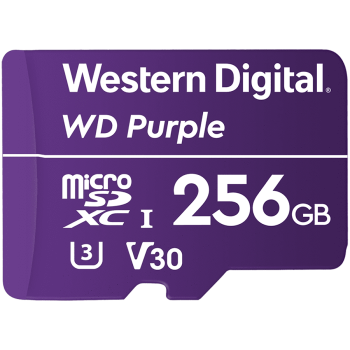 WD Purple 256GB Surveillance microSD XC Class - 10 UHS 1, 