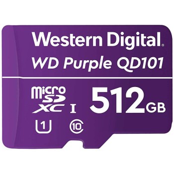 WD Purple 512GB Surveillance microSD XC Class - 10 UHS 1, 