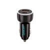 ALIMENTATOR auto SPACER Quick Charge 17W 3.1A max, putere totala 17W, LED ambiental, 1 x USB + 1 x USB Type-C, pt. bricheta auto, black, 