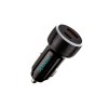 ALIMENTATOR auto SPACER Quick Charge 17W 3.1A max, putere totala 17W, LED ambiental, 1 x USB + 1 x USB Type-C, pt. bricheta auto, black, 