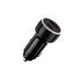 ALIMENTATOR auto SPACER Quick Charge 17W 3.1A max, putere totala 17W, LED ambiental, 1 x USB + 1 x USB Type-C, pt. bricheta auto, black, 