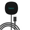 ALIMENTATOR wireless SPACER, Quick Charge 15W Qi, conector Type-C, rol de stand prin prindere magnetica, negru 