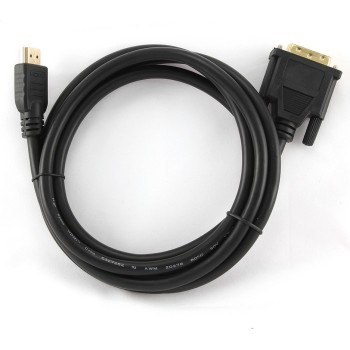 CABLU video GEMBIRD, adaptor HDMI (T) la DVI-D SL (T), 1.8m, conectori auriti, negru, 