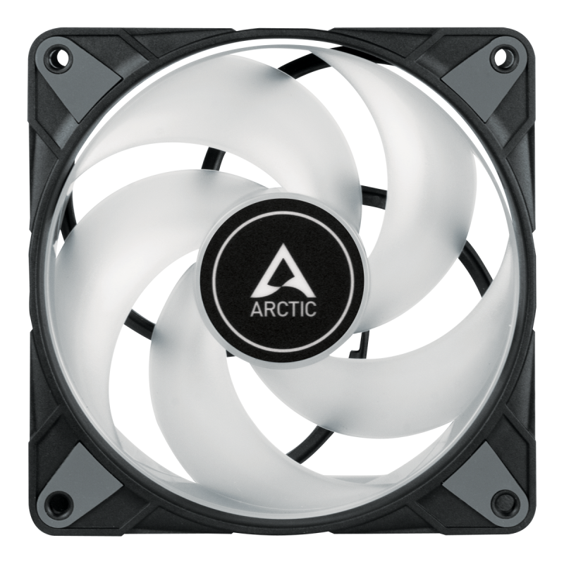 VENTILATOR ARCTIC PC, P12 PWM PST RGB Value Pack 3buc w/controler, 140x140x28mm, w/ PWM & cablu PST, low noise FD bearing, high static pressure, Black, 