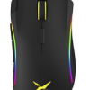 MOUSE DELUX, gaming, cu fir, USB, optic, 4000 dpi, butoane/scroll 7/1, RGB light, cablu braided, negru, 