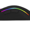 MOUSE DELUX, gaming, cu fir, USB, optic, 4000 dpi, butoane/scroll 7/1, RGB light, cablu braided, negru, 