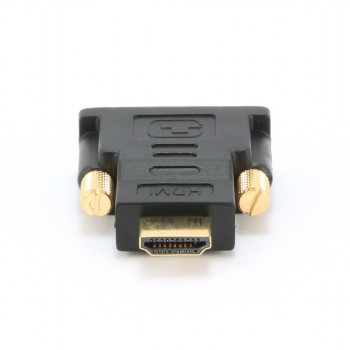 ADAPTOR video GEMBIRD, HDMI (T) la DVI-D SL (T), conectori auriti, black, 