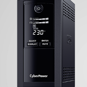 UPS CYBER POWER Line Int. cu sin. simulata, cu management, Tower, LCD,  700VA/390W, AVR, 6x IEC, baterie 1x 12V/7Ah, incarcare pana la 8h, USB, 2x RJ45, RS232, tehn. GreenPower, 