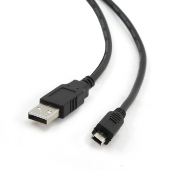 CABLU alimentare si date GEMBIRD, pt. smartphone, USB 2.0 (T) la Mini-USB 2.0 (T), 1.8m, conectori auriti, negru, 