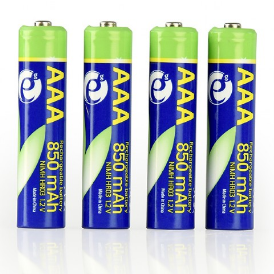 ACUMULATOR GEMBIRD AAA (R3), 1.2V NiMH  850mAh, 4 buc., 