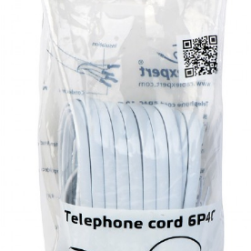 CABLU TELEFONIC GEMBIRD 6P4C, 10m, black, 