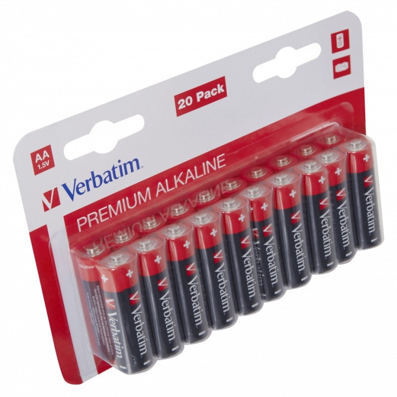 BATERIE VERBATIM  AA (R6), 1.5V alcalina, 20 buc., 