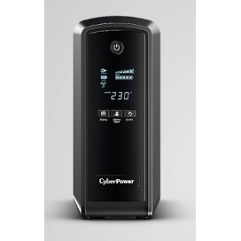 UPS CYBER POWER Line Int. cu sin. pura, cu management, Tower, LCD,  900VA/540W, AVR, 6x Schuko, baterie 1x 12V/9Ah, incarcare pana la 8h, USB, 2x RJ45, APFC, tehn. GreenPower, 