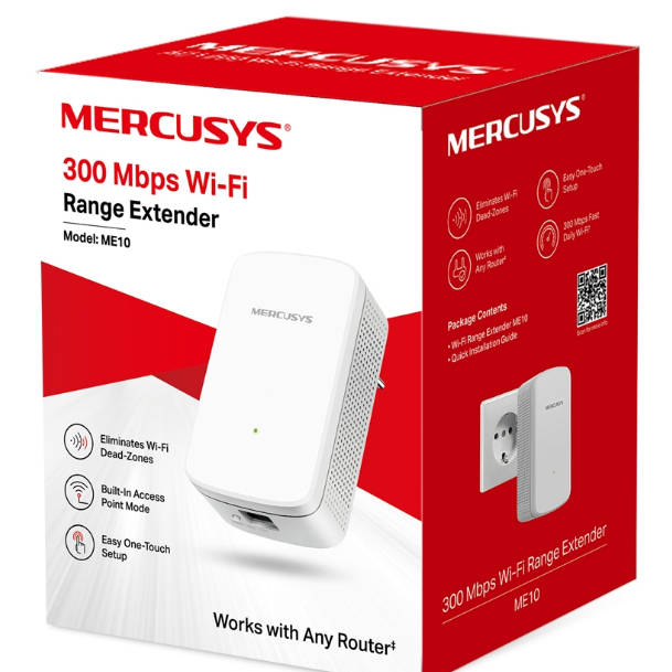 RANGE EXTENDER MERCUSYS 300MBPS, 
