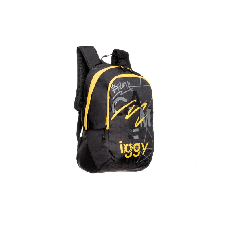 RUCSAC IGGY, 2 compartimente, 2 buzunare laterale, nylon, waterproof, 45x29x22.5cm, negru, 45506980 
