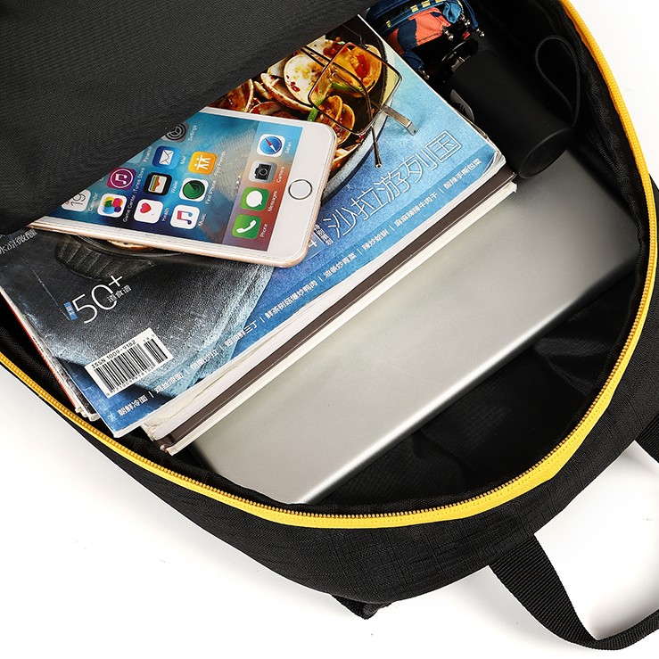 RUCSAC IGGY, 2 compartimente, 2 buzunare laterale, nylon, waterproof, 45x29x22.5cm, negru, 45506980 