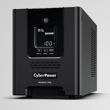 UPS CYBER POWER Line Int. cu sin. pura, cu management, Tower, LCD, 3000VA/2700W, AVR, 9x IEC, baterie 4x 12V/9Ah, incarcare pana la 8h, USB, RS232, slot SNMP, APFC, EPO, hot-swapp, tehn. GreenPower, 