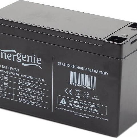 ACUMULATOR UPS GEMBIRD 12V /   7Ah, terminal F2(T2), dimensiune: 151x65x93mm, inaltime+terminal: 99mm, 