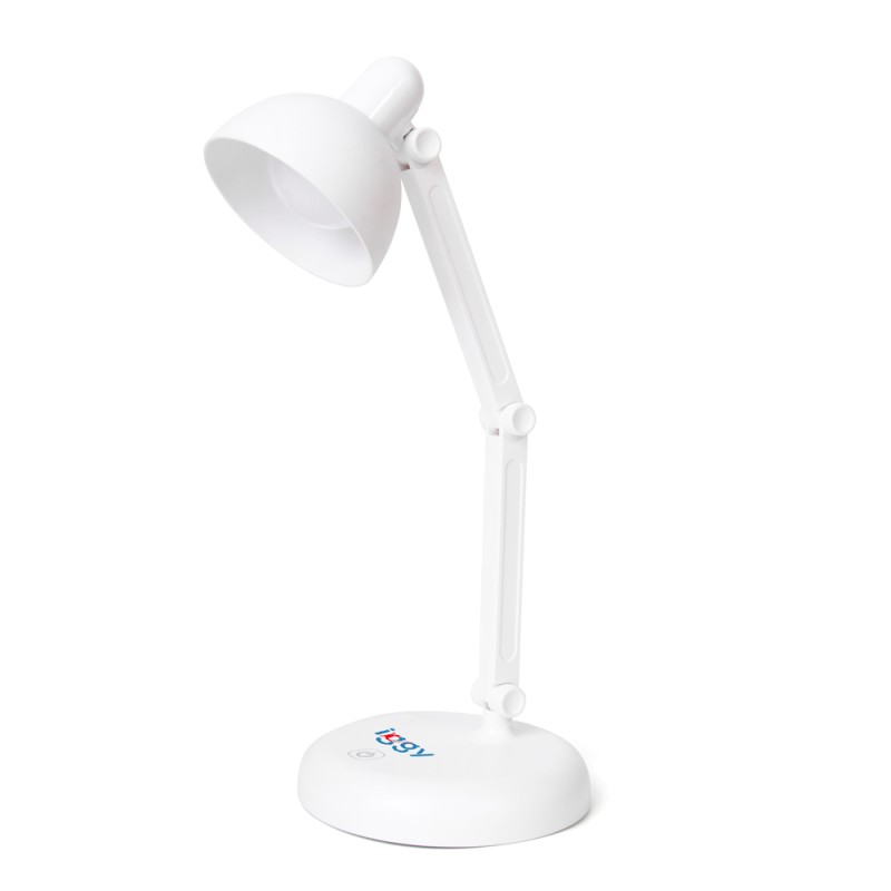 LAMPA BIROU LED Iggy,100 lumen,3 trepte intens lum,buton tactil on/off,mat ABS,conec: cablu USB inclus/3 baterii AA (neincluse),durata viata bec LED 50000h,alb 