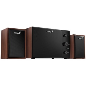 BOXE GENIUS 2.1, RMS: 15W (2 x 3.5W + 1 x 8W), cherry wood, 