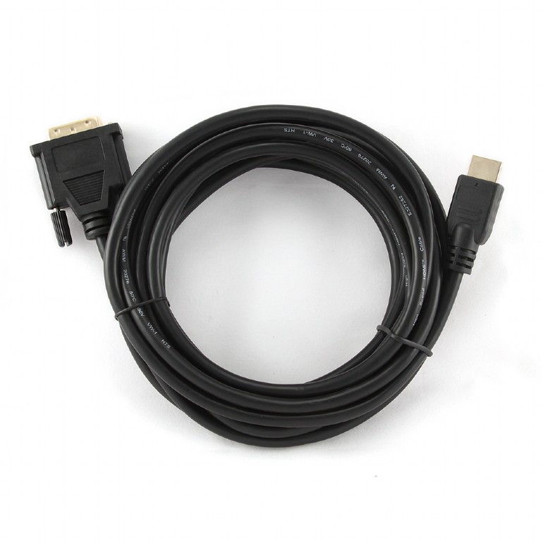 CABLU video GEMBIRD, adaptor HDMI (T) la DVI-D SL (T), 4.5m, conectori auriti, negru, 