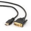 CABLU video GEMBIRD, adaptor HDMI (T) la DVI-D SL (T), 4.5m, conectori auriti, negru, 