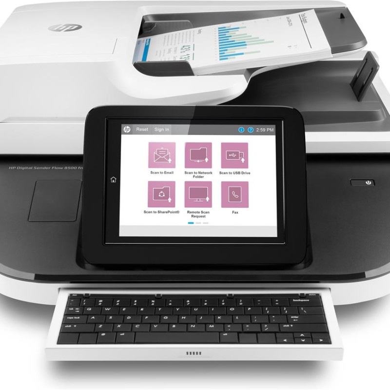 Scanner  Color HP Digital  8500, A4, Functii: Scan., Viteza de Printare Monocrom: 100ppm, Viteza de printare color: 100ppm, Conectivitate:USB|Ret, Duplex:Nu, ADF:ADF(timbru verde 40 lei) 
