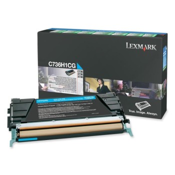 Toner Original Lexmark Cyan, C736H1CG, pentru C736|X736|X738, 1K, (timbru verde 1.2 lei) , 