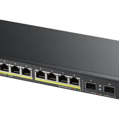 ZYXEL GS1100-10HP 10PORT GBE POE SWITCH, 
